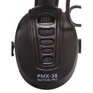 Наушники активные PMX Tactical PRO38 28-85 dB черный, олива Pyramex